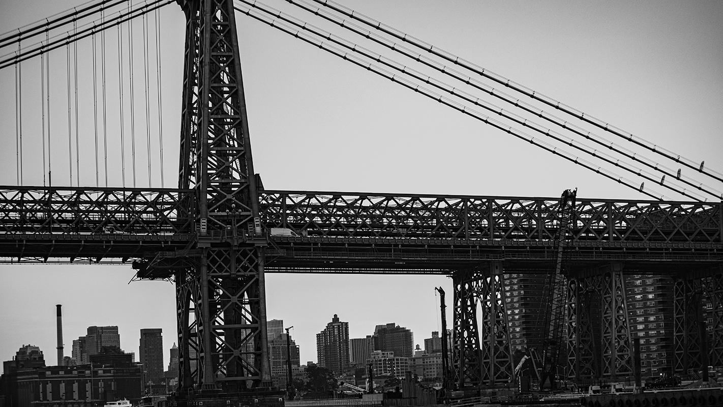New York Bridge from a Boat