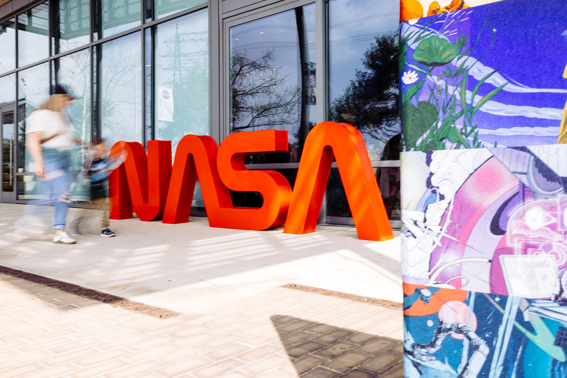 NASA logo lettering at an event, photographed by San Antonio event photographer Chris Stokes
