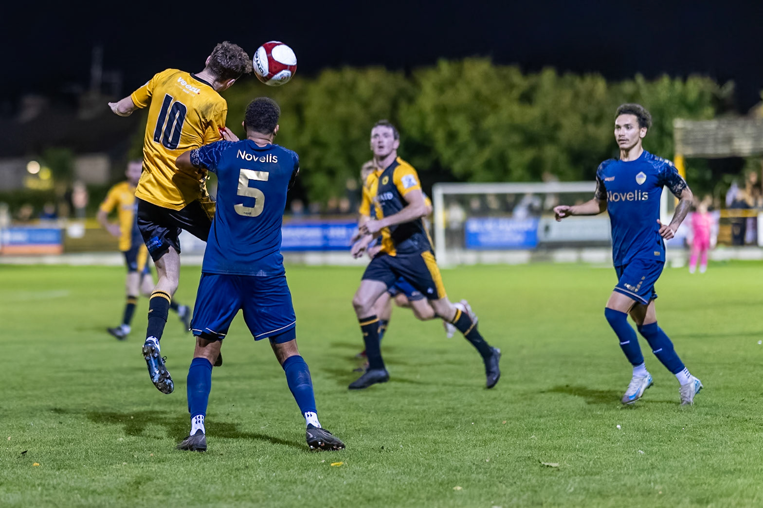 Prescot, ENGLAND -  during the NPL Premier Division match between Prescot Cables and  Warrington Town  at The Auto Safety Centre StadiumCanon Canon EOS R5 6400 1/1250 1.2 (Pic by John Middleton)