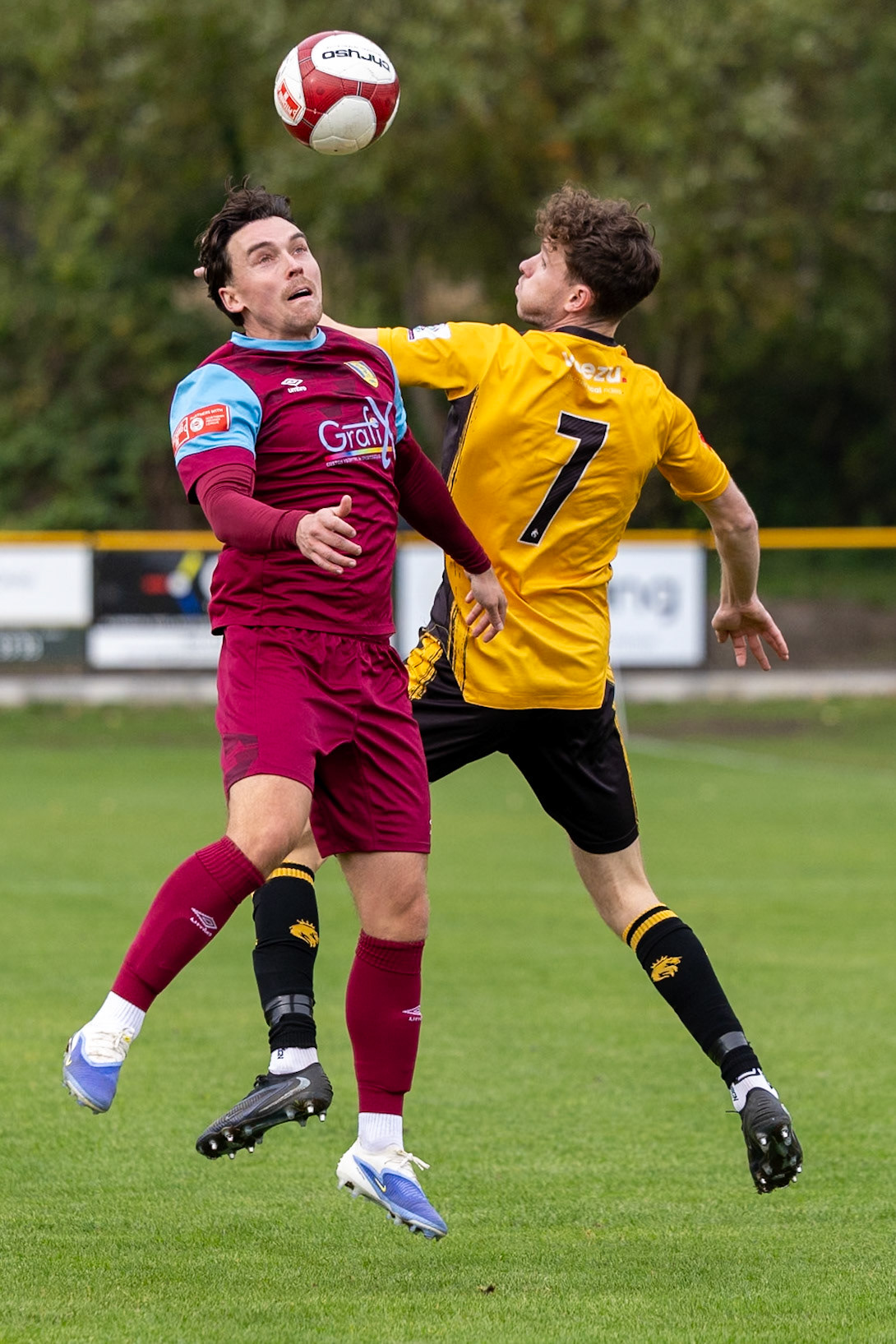 Prescot, ENGLAND -  during the NPL Premier Division match between Prescot Cables and  Stocksbridge Park Steels  at The Auto Safety Centre StadiumCanon Canon EOS R3 800 1/2500 2.8 (Pic by John Middleton)