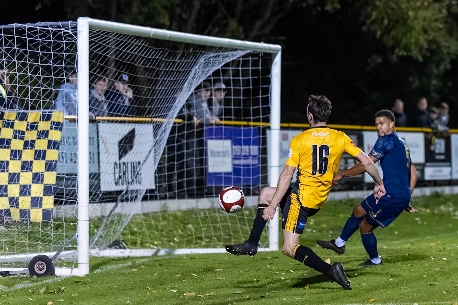 Prescot, ENGLAND -  during the NPL Premier Division match between Prescot Cables and  Warrington Town  at The Auto Safety Centre StadiumCanon Canon EOS R3 10000 1/1000 2.8 (Pic by John Middleton)