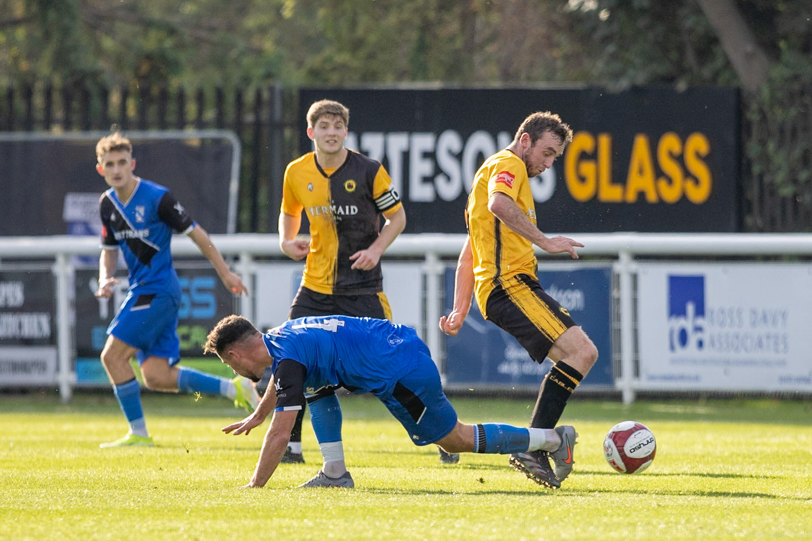 during the NPL Premier Division match between Cleethorpes Town  and  Prescot Cables at Cleethorpes.Canon Canon EOS R5 320 1/2500 2.8 (Pic by John Middleton)