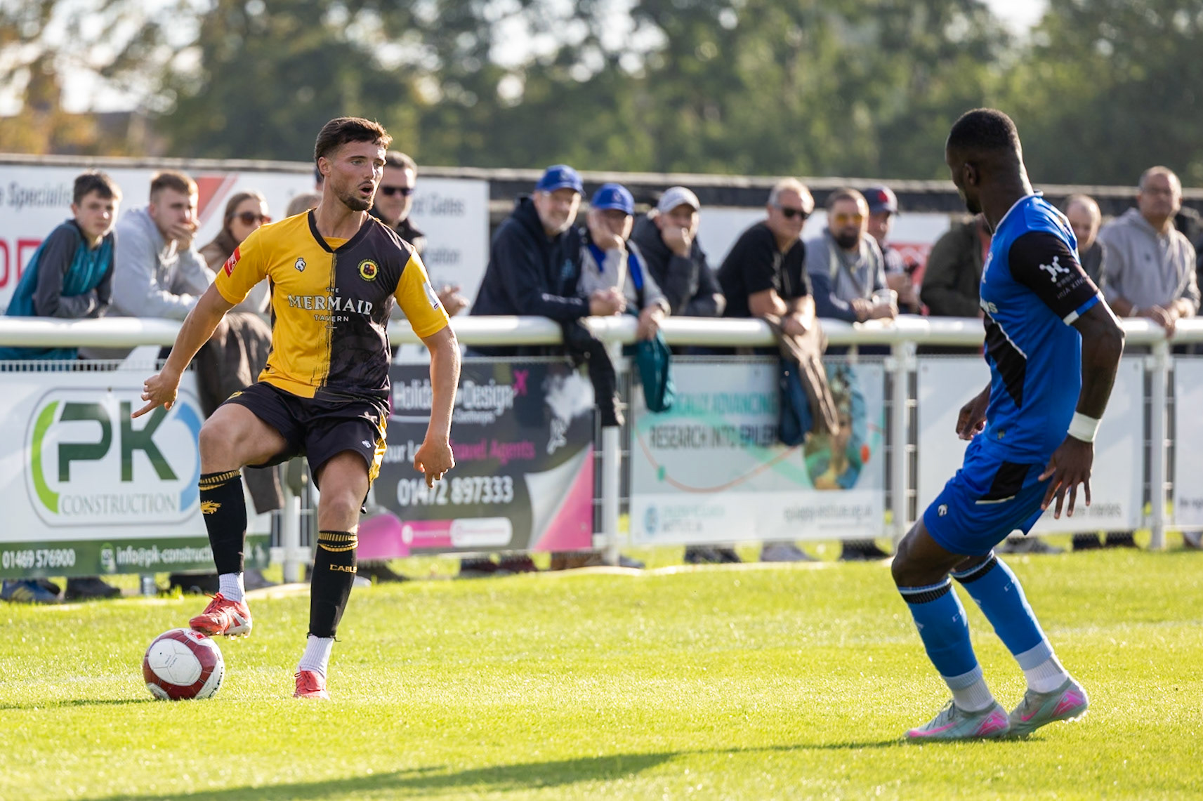 during the NPL Premier Division match between Cleethorpes Town  and  Prescot Cables at Cleethorpes.Canon Canon EOS R5 320 1/2500 2.8 (Pic by John Middleton)