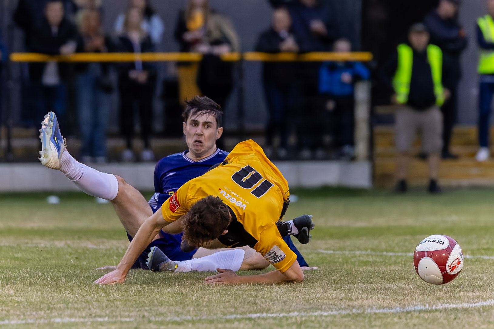 Prescot, ENGLAND -  during the NPL Premier Division match between Prescot Cables and  Leek Town  at The Auto Safety Centre StadiumCanon Canon EOS R3 8000 1/2000 2.8 (Pic by John Middleton)