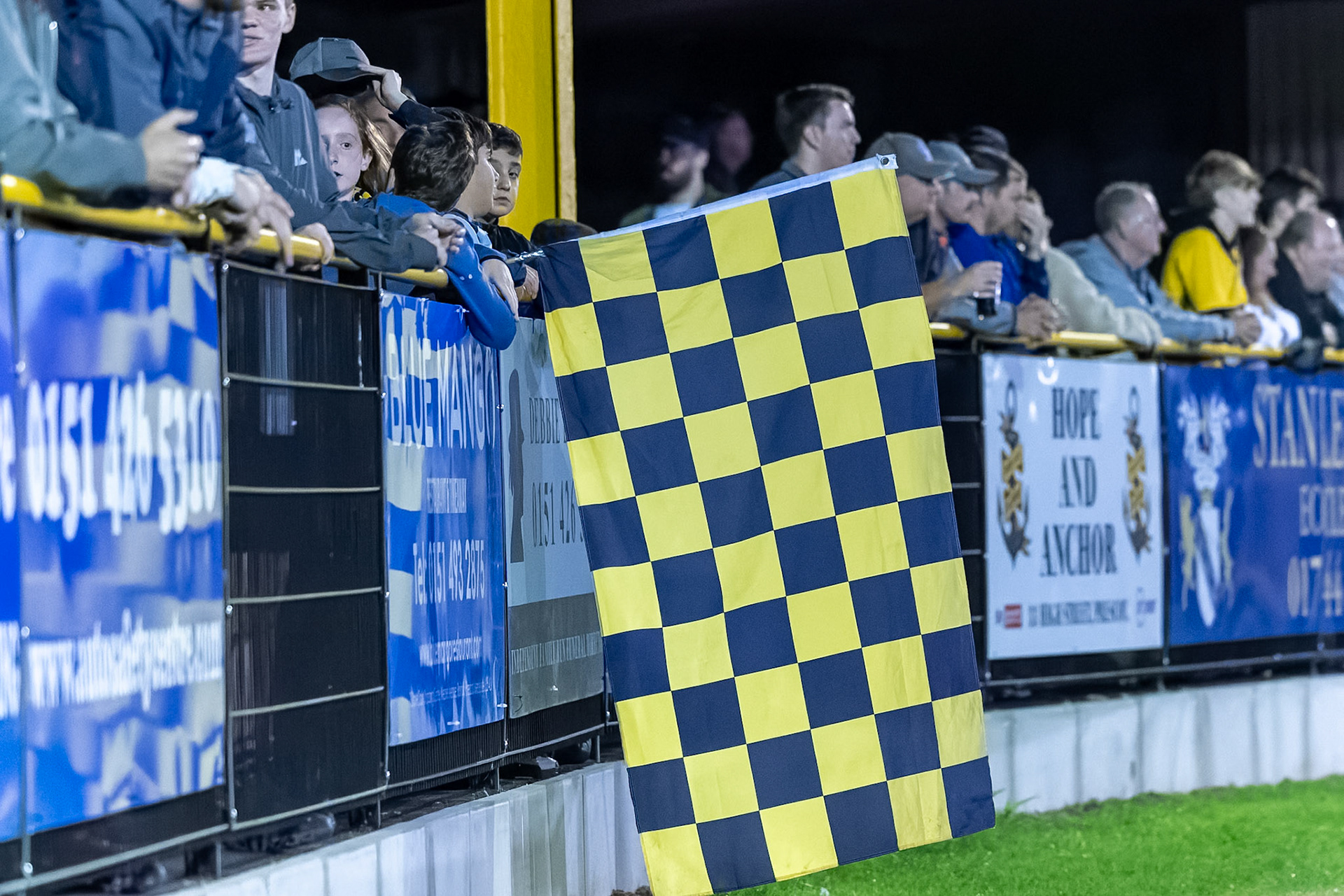 Prescot, ENGLAND -  during the NPL Premier Division match between Prescot Cables and  Leek Town  at The Auto Safety Centre StadiumCanon Canon EOS R3 10000 1/1000 2.8 (Pic by John Middleton)