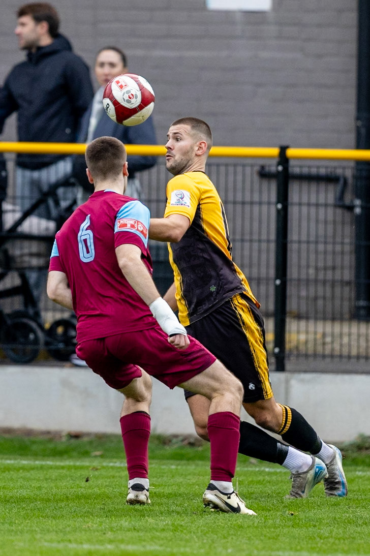 Prescot, ENGLAND -  during the NPL Premier Division match between Prescot Cables and  Stocksbridge Park Steels  at The Auto Safety Centre StadiumCanon Canon EOS R5 2000 1/3200 2.8 (Pic by John Middleton)
