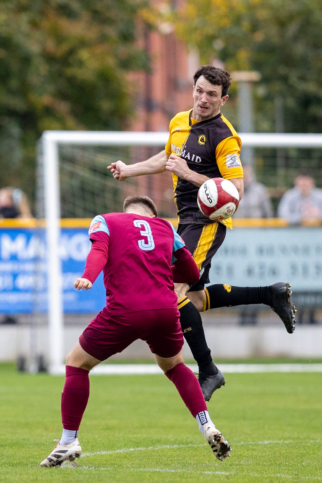 Prescot, ENGLAND -  during the NPL Premier Division match between Prescot Cables and  Stocksbridge Park Steels  at The Auto Safety Centre StadiumCanon Canon EOS R5 2000 1/3200 2.8 (Pic by John Middleton)