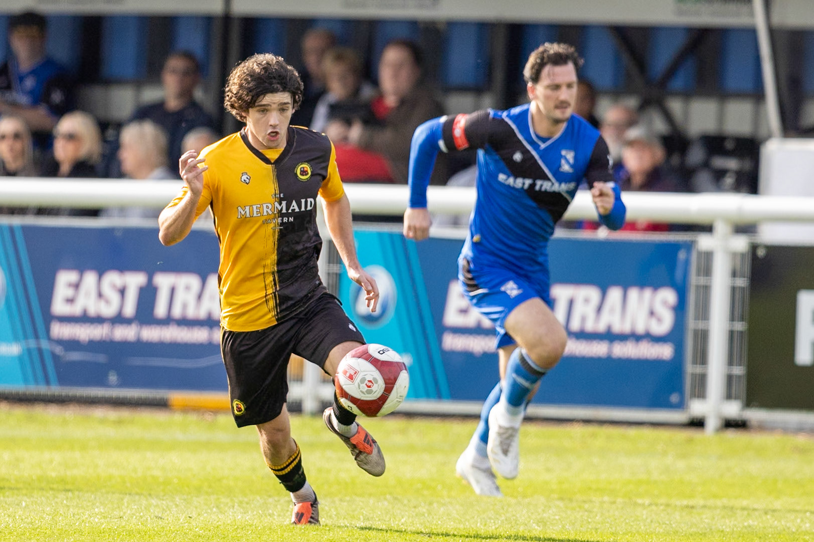 during the NPL Premier Division match between Cleethorpes Town  and  Prescot Cables at Cleethorpes.Canon Canon EOS R5 320 1/2500 2.8 (Pic by John Middleton)