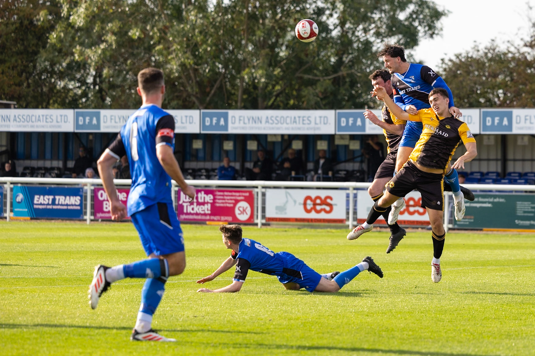 during the NPL Premier Division match between Cleethorpes Town  and  Prescot Cables at Cleethorpes.Canon Canon EOS R5 320 1/2500 2.8 (Pic by John Middleton)