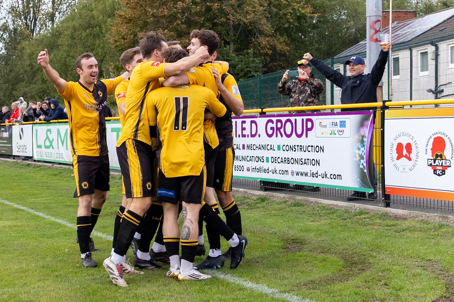 Prescot, ENGLAND -  during the NPL Premier Division match between Prescot Cables and  FC United  at The Auto Safety Centre StadiumCanon Canon EOS R6m2 1000 1/3200 2.8 (Pic by John Middleton)