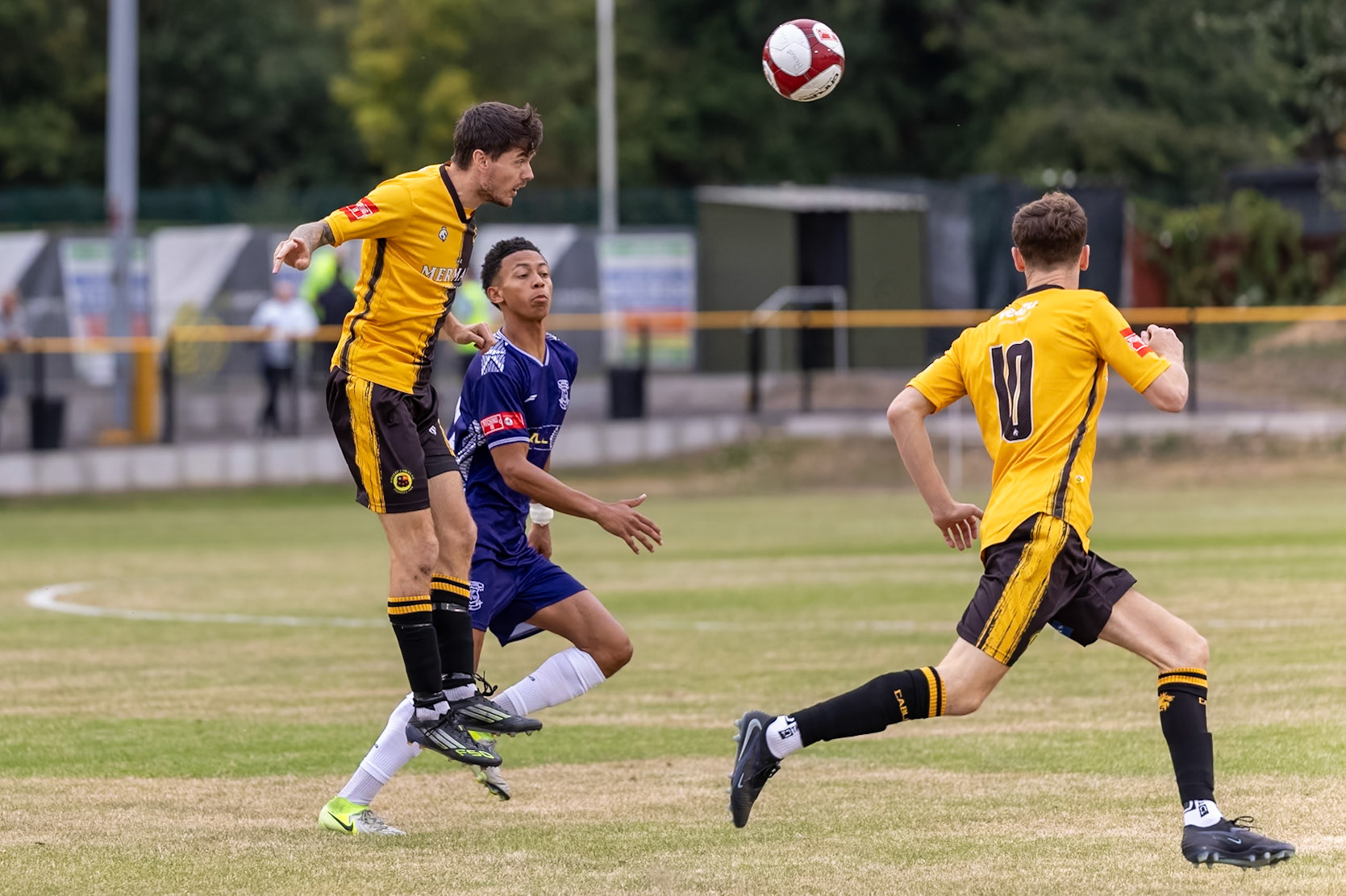 Prescot, ENGLAND -  during the NPL Premier Division match between Prescot Cables and  Leek Town  at The Auto Safety Centre StadiumCanon Canon EOS R3 2500 1/1600 2.8 (Pic by John Middleton)