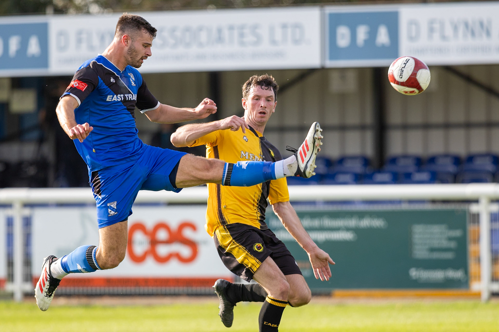 during the NPL Premier Division match between Cleethorpes Town  and  Prescot Cables at Cleethorpes.Canon Canon EOS R5 320 1/2500 2.8 (Pic by John Middleton)