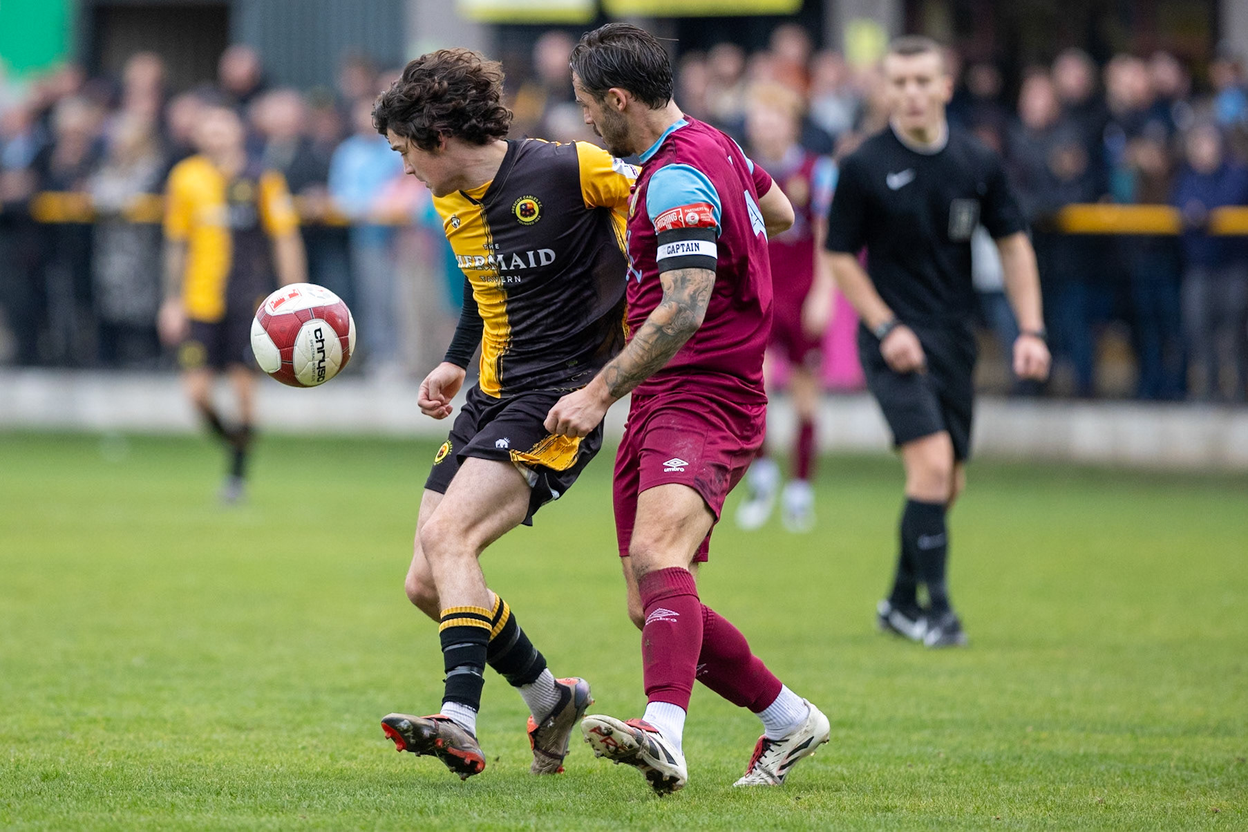 Prescot, ENGLAND -  during the NPL Premier Division match between Prescot Cables and  Stocksbridge Park Steels  at The Auto Safety Centre StadiumCanon Canon EOS R5 2000 1/3200 2.8 (Pic by John Middleton)