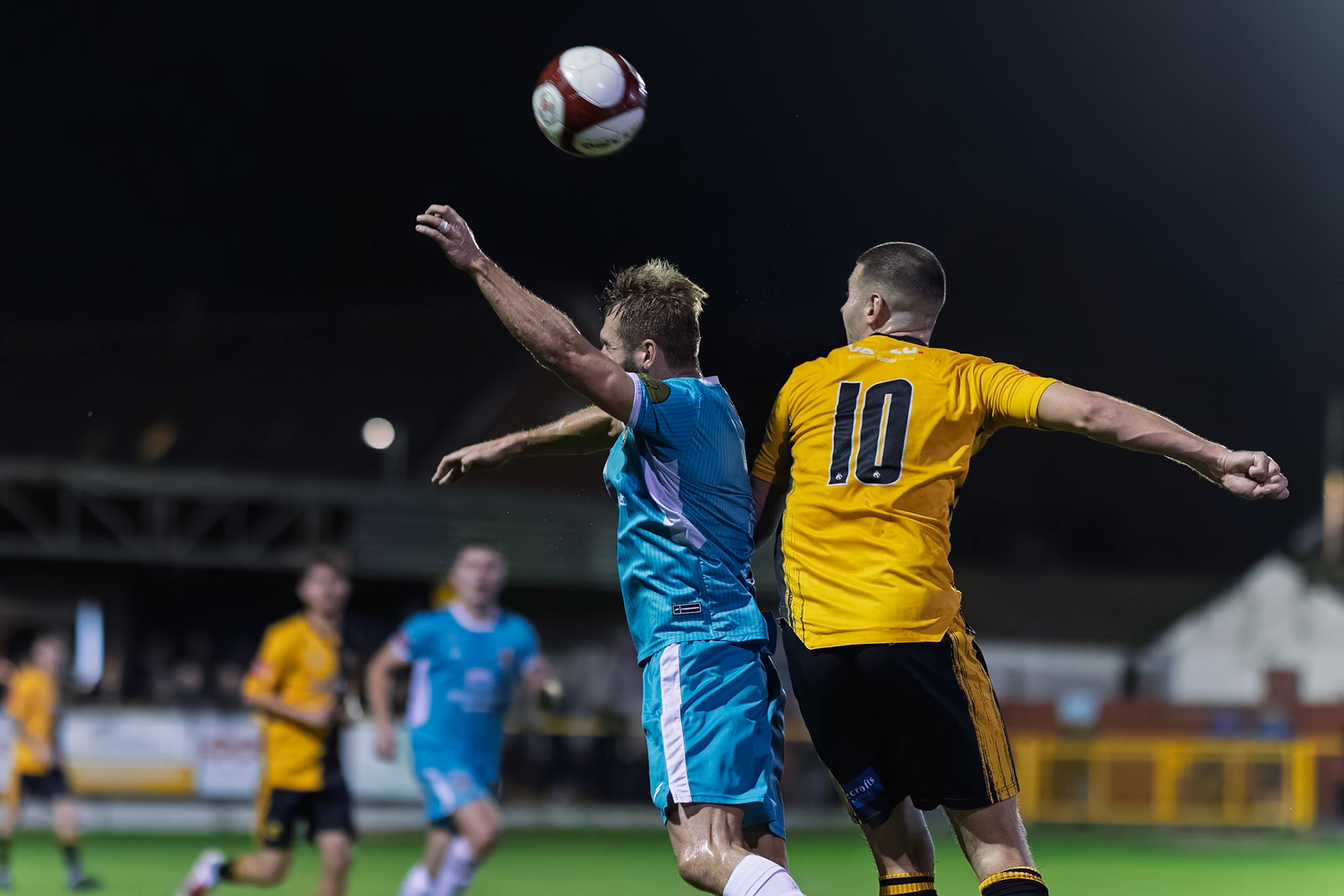 Prescot, ENGLAND -  during the NPL Premier Division match between Prescot Cables and  Lancaster City  at The Auto Safety Centre StadiumCanon Canon EOS R5 4000 1/1600 1.2 (Pic by John Middleton)