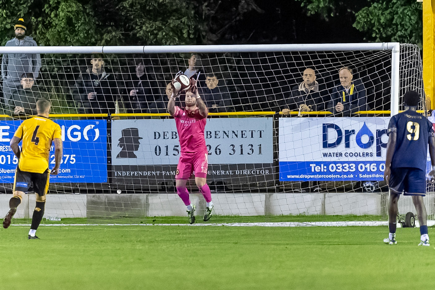 Prescot, ENGLAND -  during the NPL Premier Division match between Prescot Cables and  Warrington Town  at The Auto Safety Centre StadiumCanon Canon EOS R3 10000 1/1250 2.8 (Pic by John Middleton)