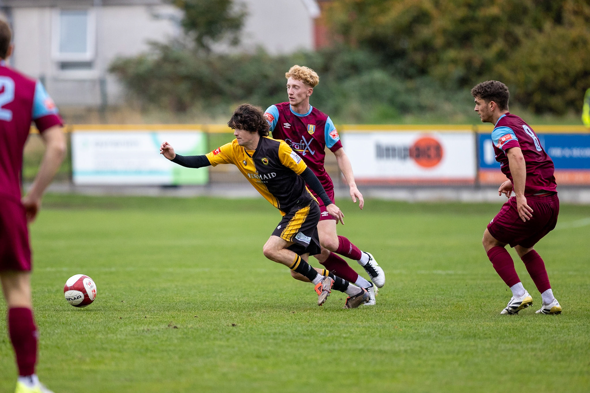 Prescot, ENGLAND -  during the NPL Premier Division match between Prescot Cables and  Stocksbridge Park Steels  at The Auto Safety Centre StadiumCanon Canon EOS R5 2000 1/3200 2.8 (Pic by John Middleton)