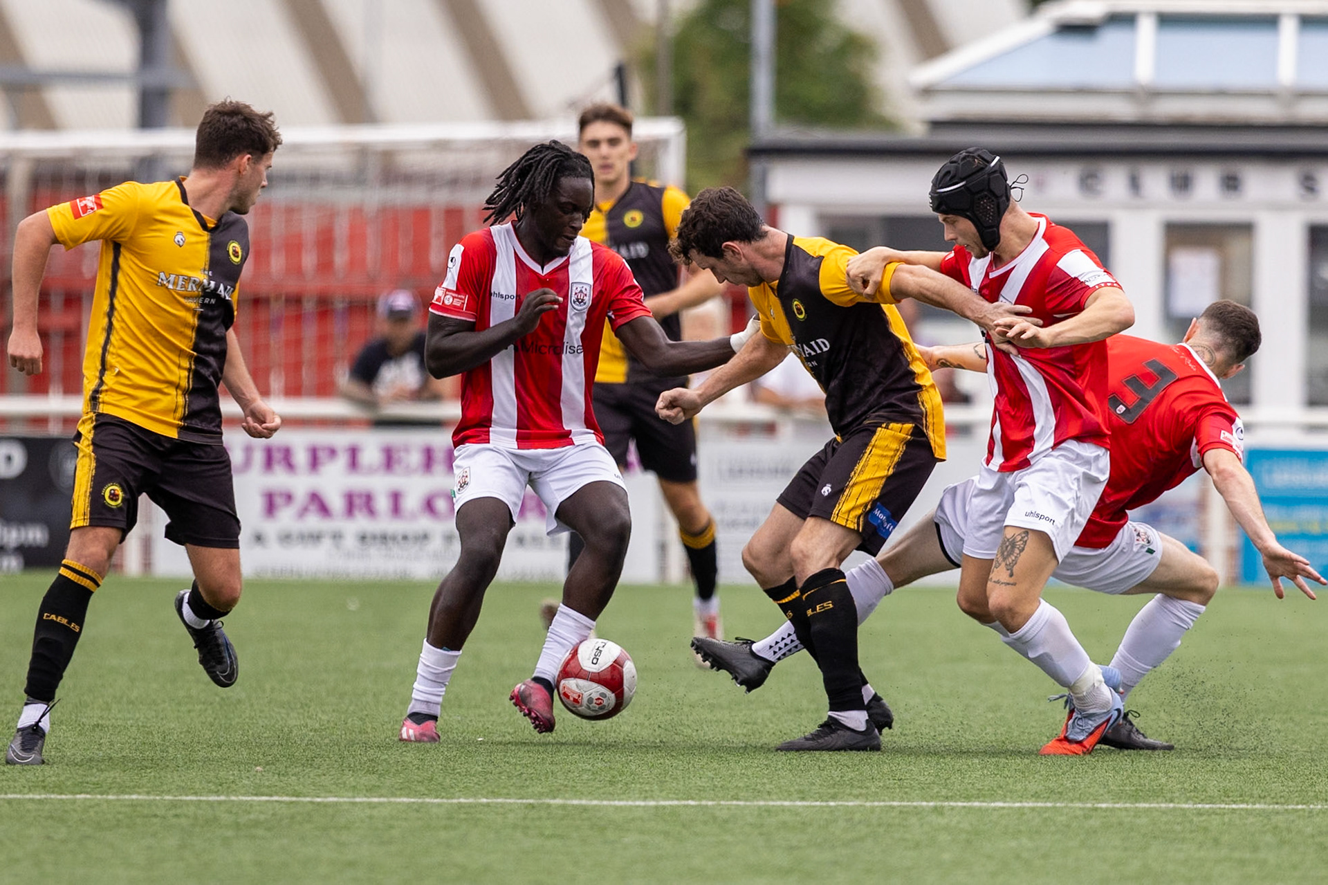 Ilkeston, ENGLAND - during the NPL Premier Division match between Ilkeston Town and Prescot Cables at Ilkeston.Canon Canon EOS R6m2 1000 1/5000 2.8 (Pic by John Middleton)