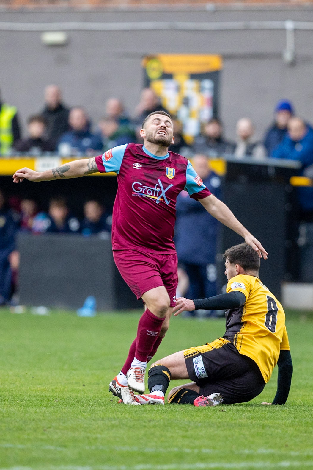 Prescot, ENGLAND -  during the NPL Premier Division match between Prescot Cables and  Stocksbridge Park Steels  at The Auto Safety Centre StadiumCanon Canon EOS R5 2000 1/3200 2.8 (Pic by John Middleton)