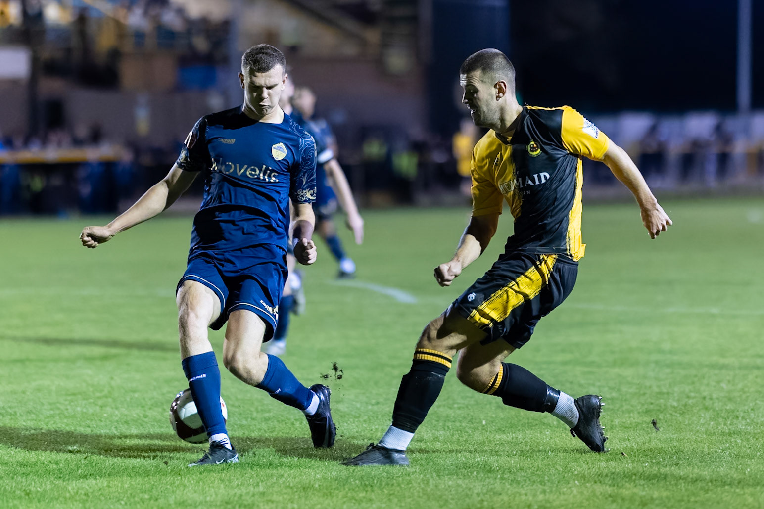 Prescot, ENGLAND -  during the NPL Premier Division match between Prescot Cables and  Warrington Town  at The Auto Safety Centre StadiumCanon Canon EOS R5 6400 1/2000 1.2 (Pic by John Middleton)