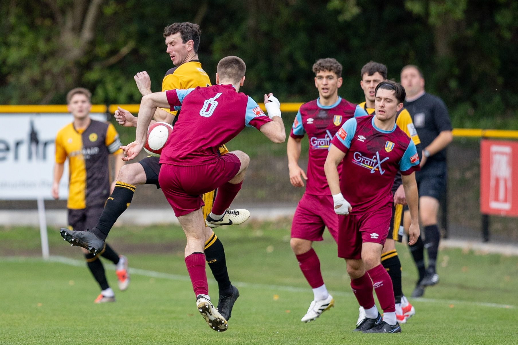 Prescot, ENGLAND -  during the NPL Premier Division match between Prescot Cables and  Stocksbridge Park Steels  at The Auto Safety Centre StadiumCanon Canon EOS R5 1000 1/3200 2.8 (Pic by John Middleton)