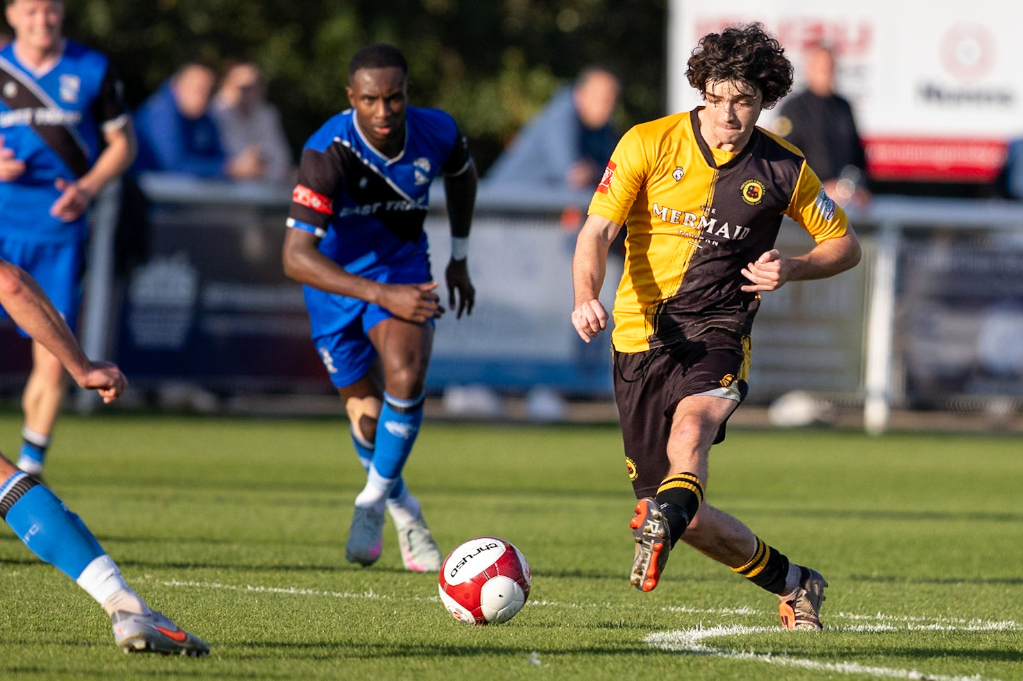 during the NPL Premier Division match between Cleethorpes Town  and  Prescot Cables at Cleethorpes.Canon Canon EOS R5 320 1/2500 2.8 (Pic by John Middleton)