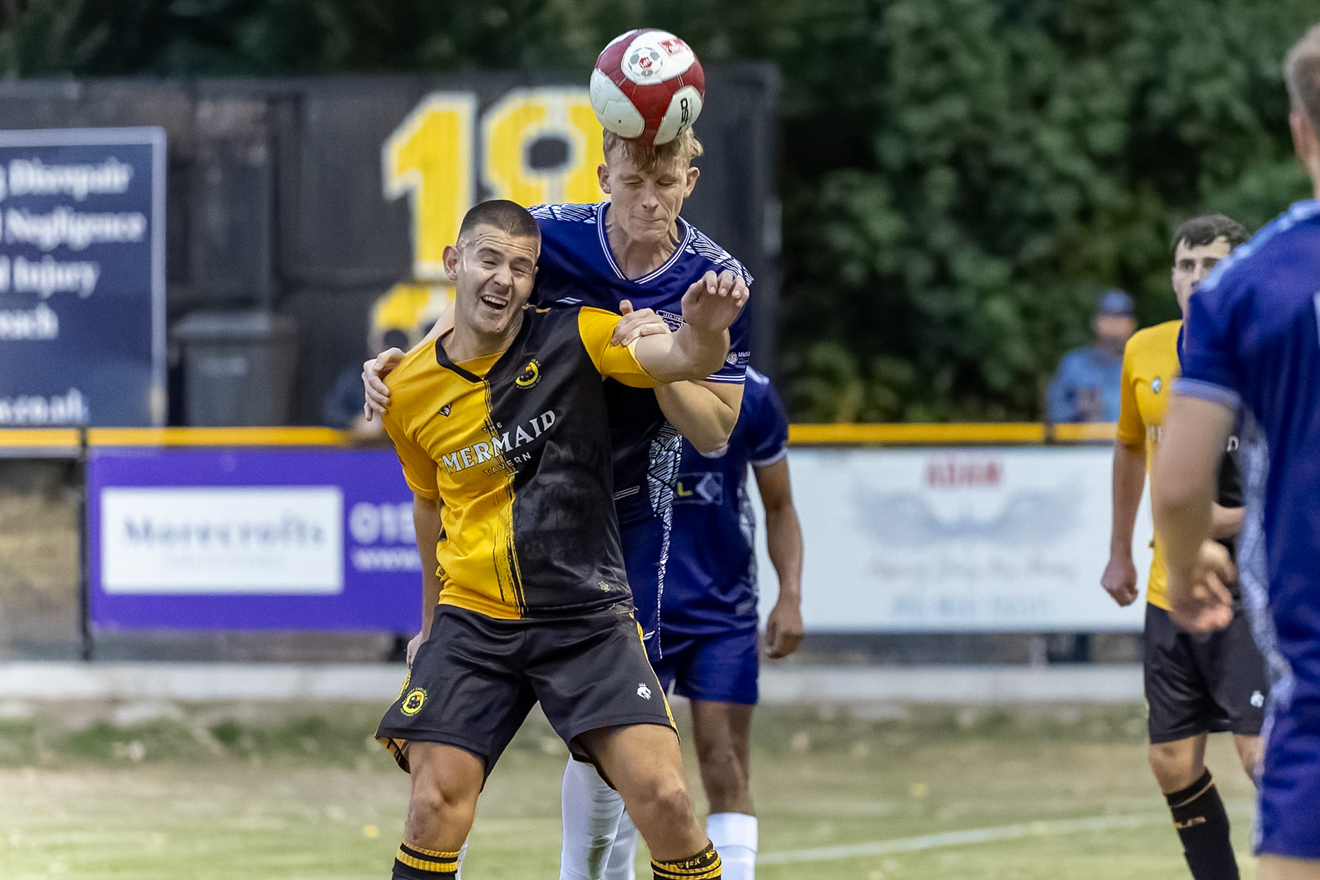 Prescot, ENGLAND -  during the NPL Premier Division match between Prescot Cables and  Leek Town  at The Auto Safety Centre StadiumCanon Canon EOS R3 8000 1/1600 2.8 (Pic by John Middleton)