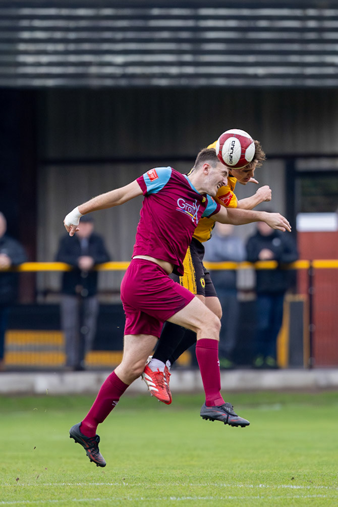 Prescot, ENGLAND -  during the NPL Premier Division match between Prescot Cables and  Stocksbridge Park Steels  at The Auto Safety Centre StadiumCanon Canon EOS R5 2000 1/3200 2.8 (Pic by John Middleton)