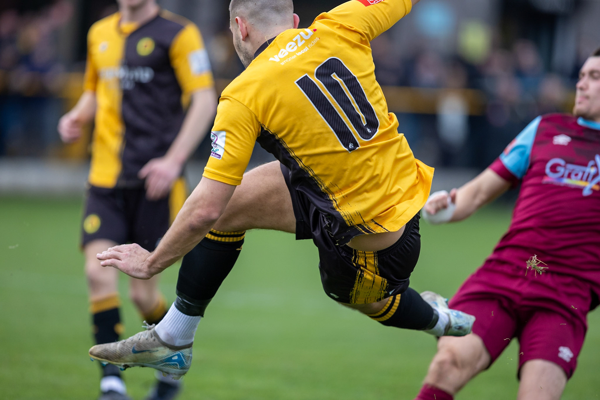 Prescot, ENGLAND -  during the NPL Premier Division match between Prescot Cables and  Stocksbridge Park Steels  at The Auto Safety Centre StadiumCanon Canon EOS R5 1250 1/2500 2.8 (Pic by John Middleton)