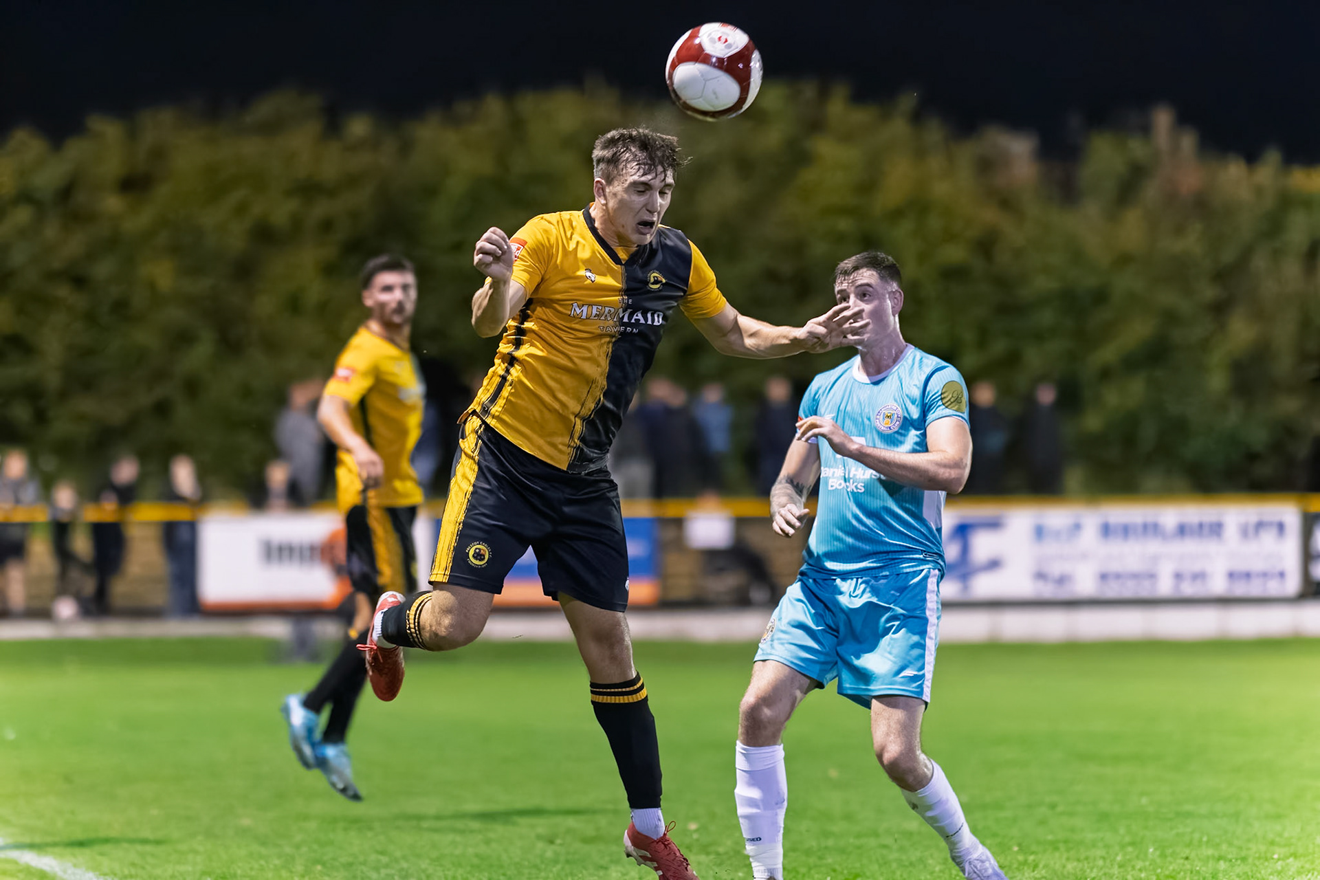 Prescot, ENGLAND -  during the NPL Premier Division match between Prescot Cables and  Lancaster City  at The Auto Safety Centre StadiumCanon Canon EOS R5 4000 1/1600 1.2 (Pic by John Middleton)