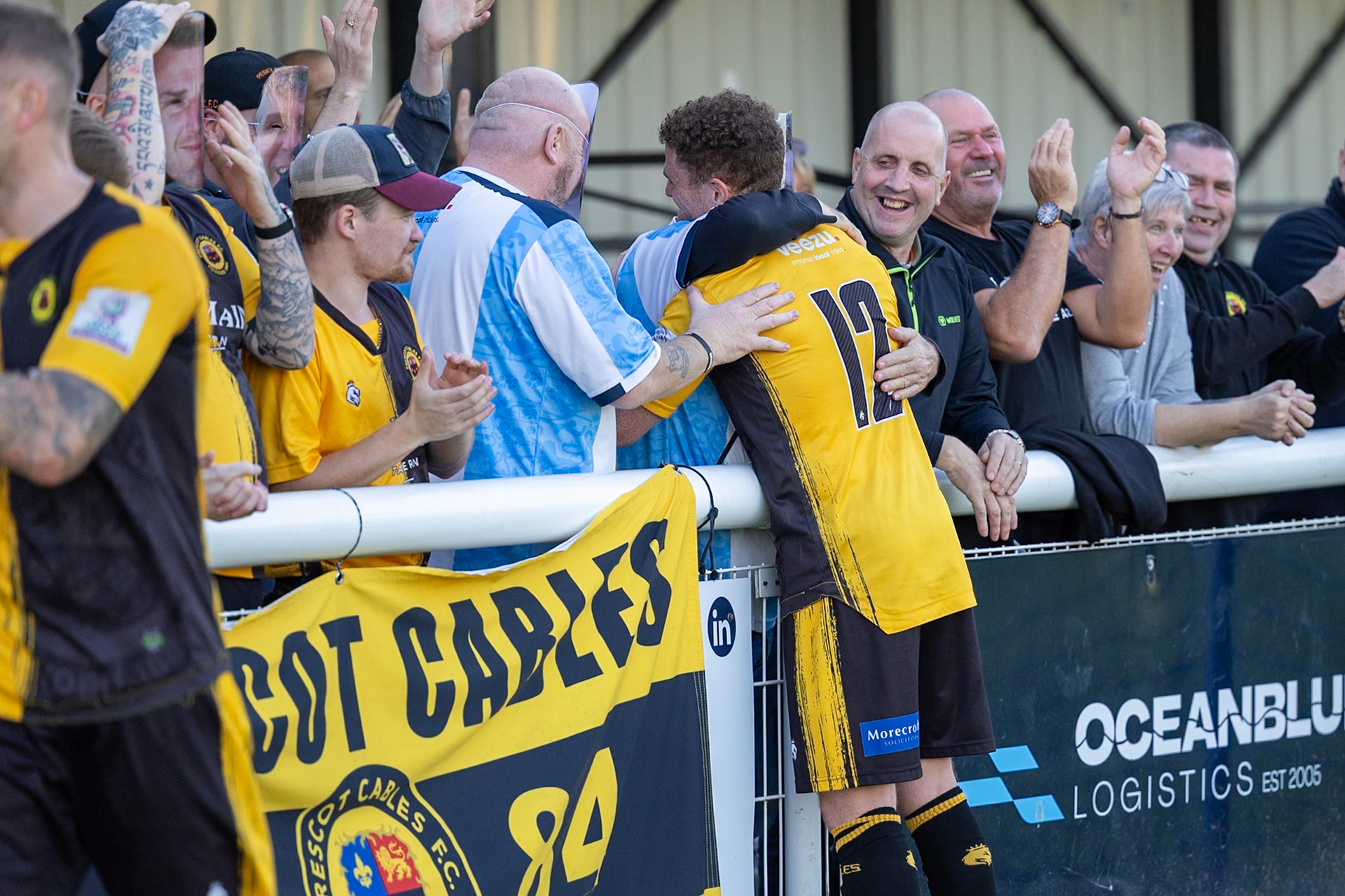 during the NPL Premier Division match between Cleethorpes Town  and  Prescot Cables at Cleethorpes.Canon Canon EOS R5 320 1/2500 2.8 (Pic by John Middleton)
