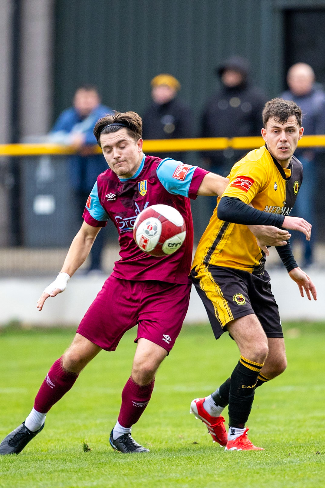 Prescot, ENGLAND -  during the NPL Premier Division match between Prescot Cables and  Stocksbridge Park Steels  at The Auto Safety Centre StadiumCanon Canon EOS R5 2000 1/3200 2.8 (Pic by John Middleton)