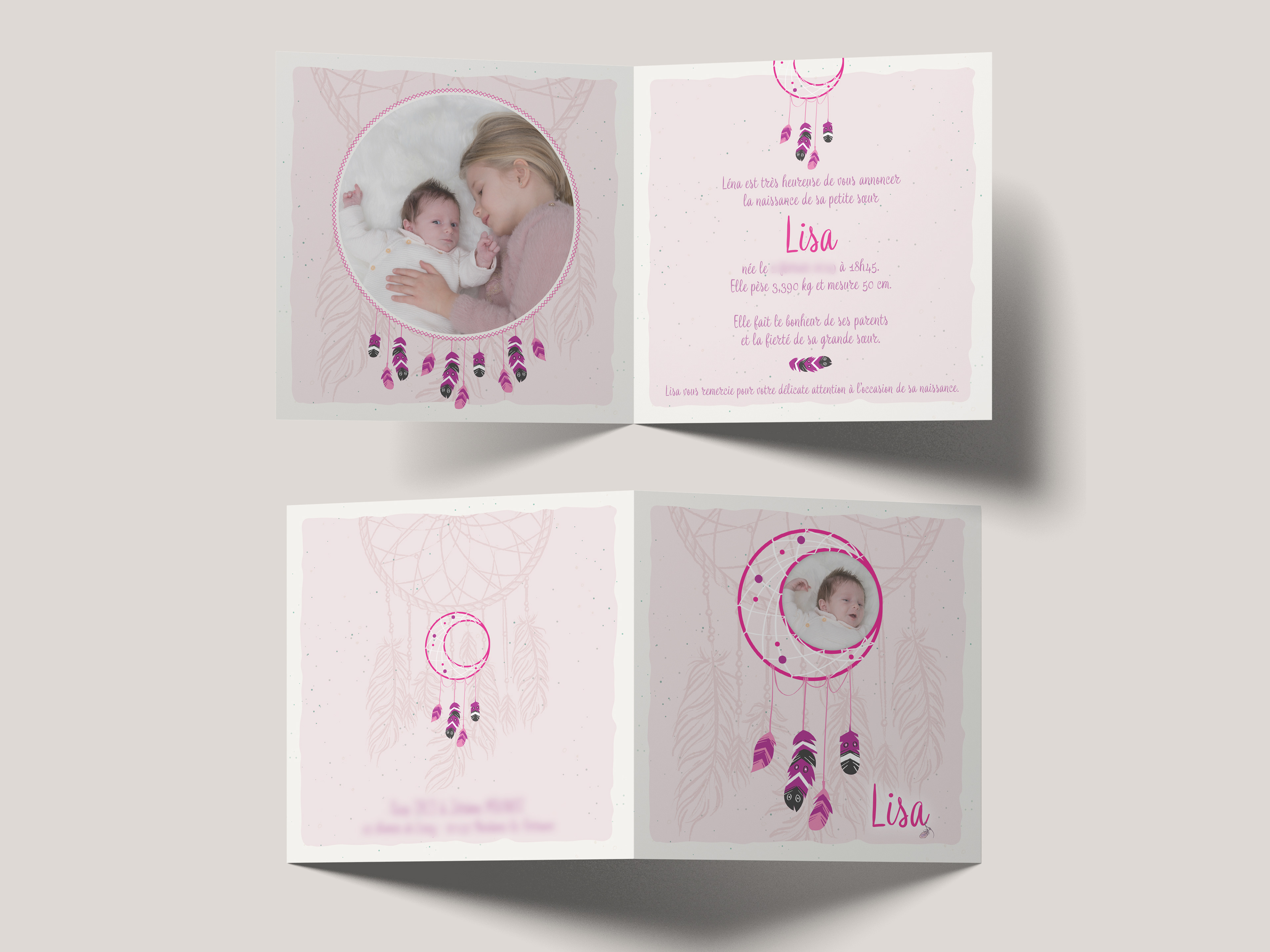 Faire-Part de naissance personnalisé.