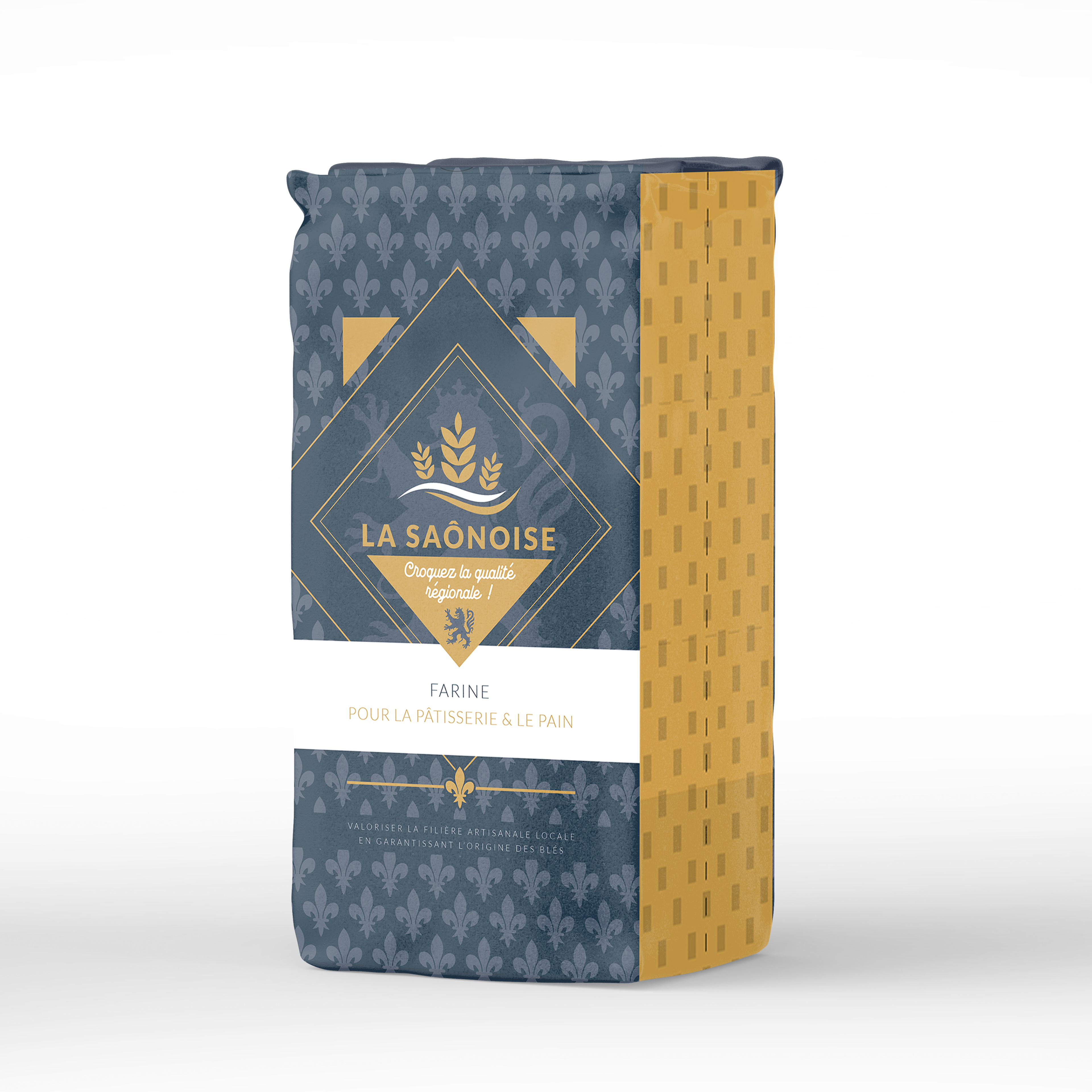 Packaging de sac de farine pour Moulin Gheerbrant.