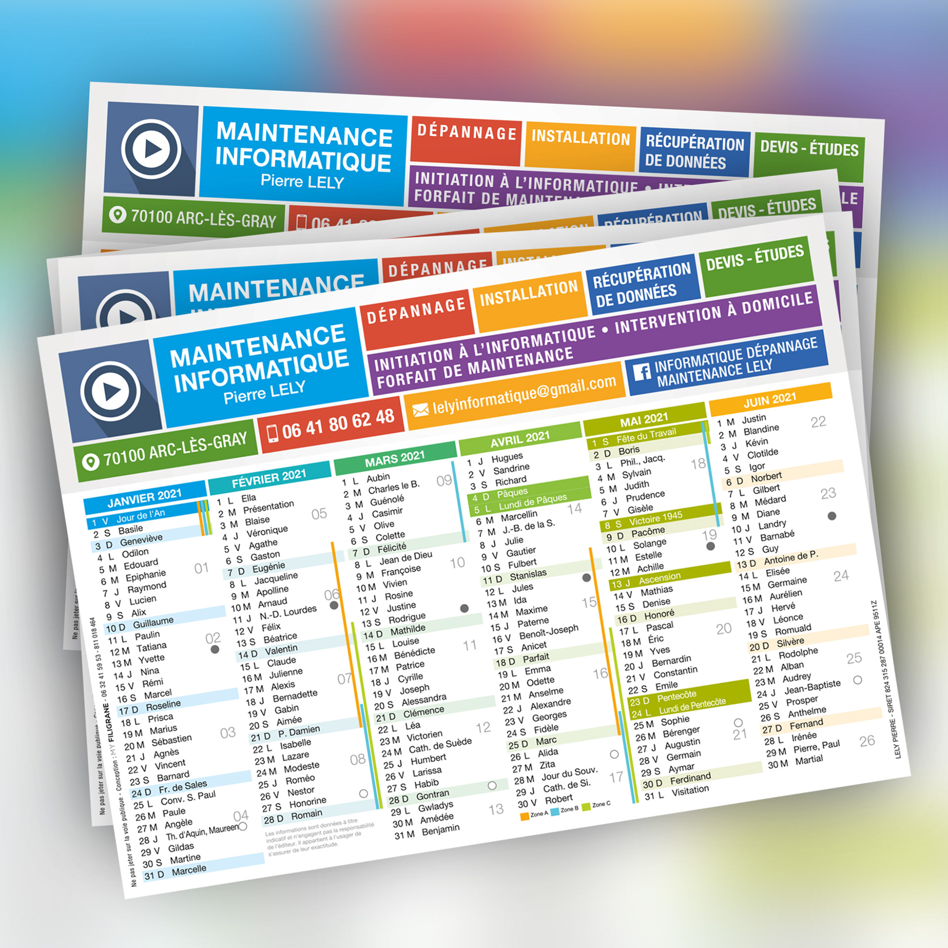 Calendrier - Maintenance Informatique LELY
