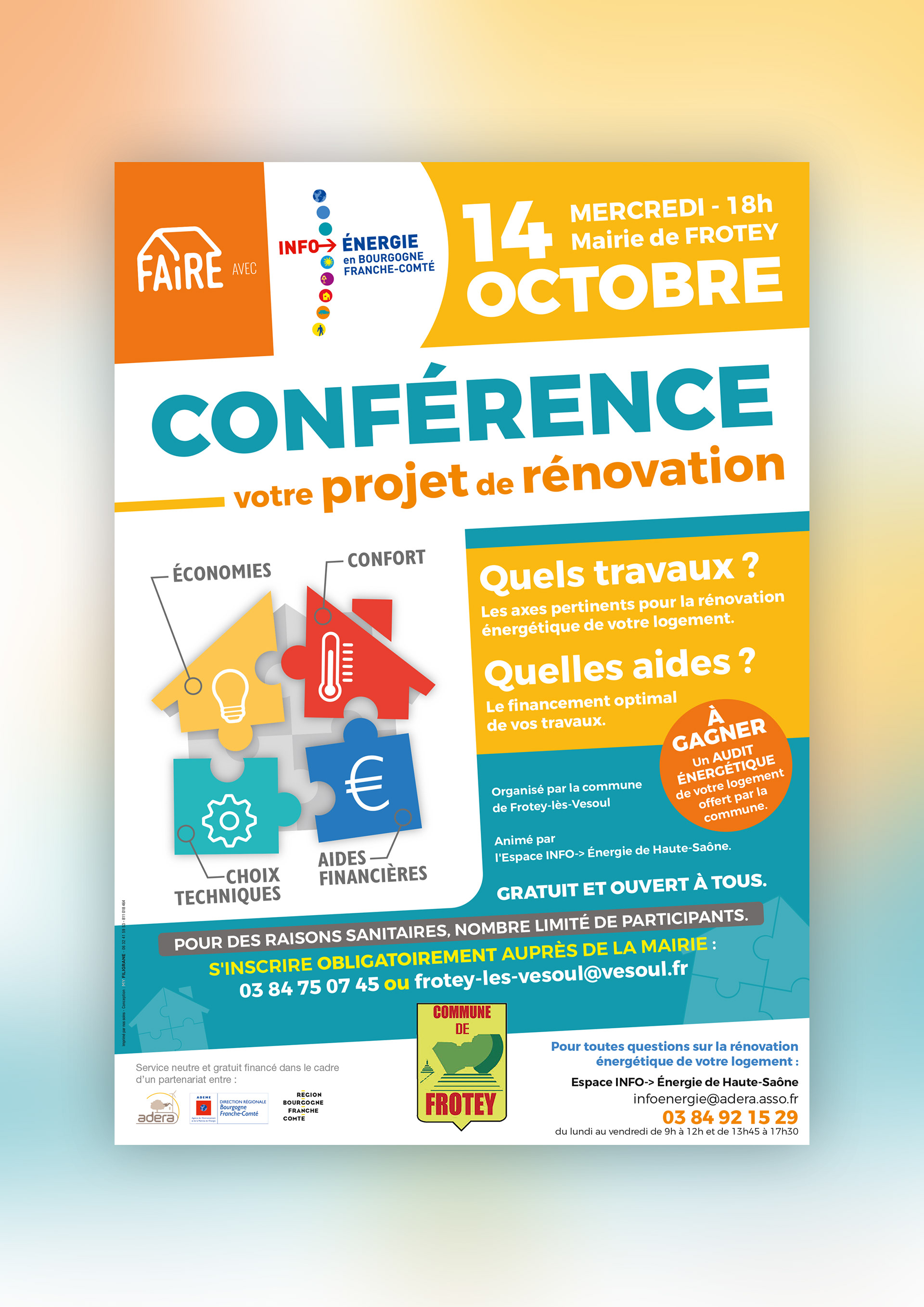Affiche Conférence Espace Info Energie.