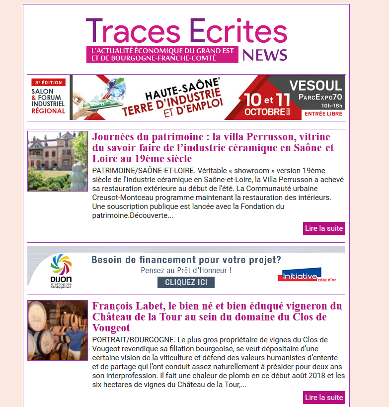 Encart publicitaire.