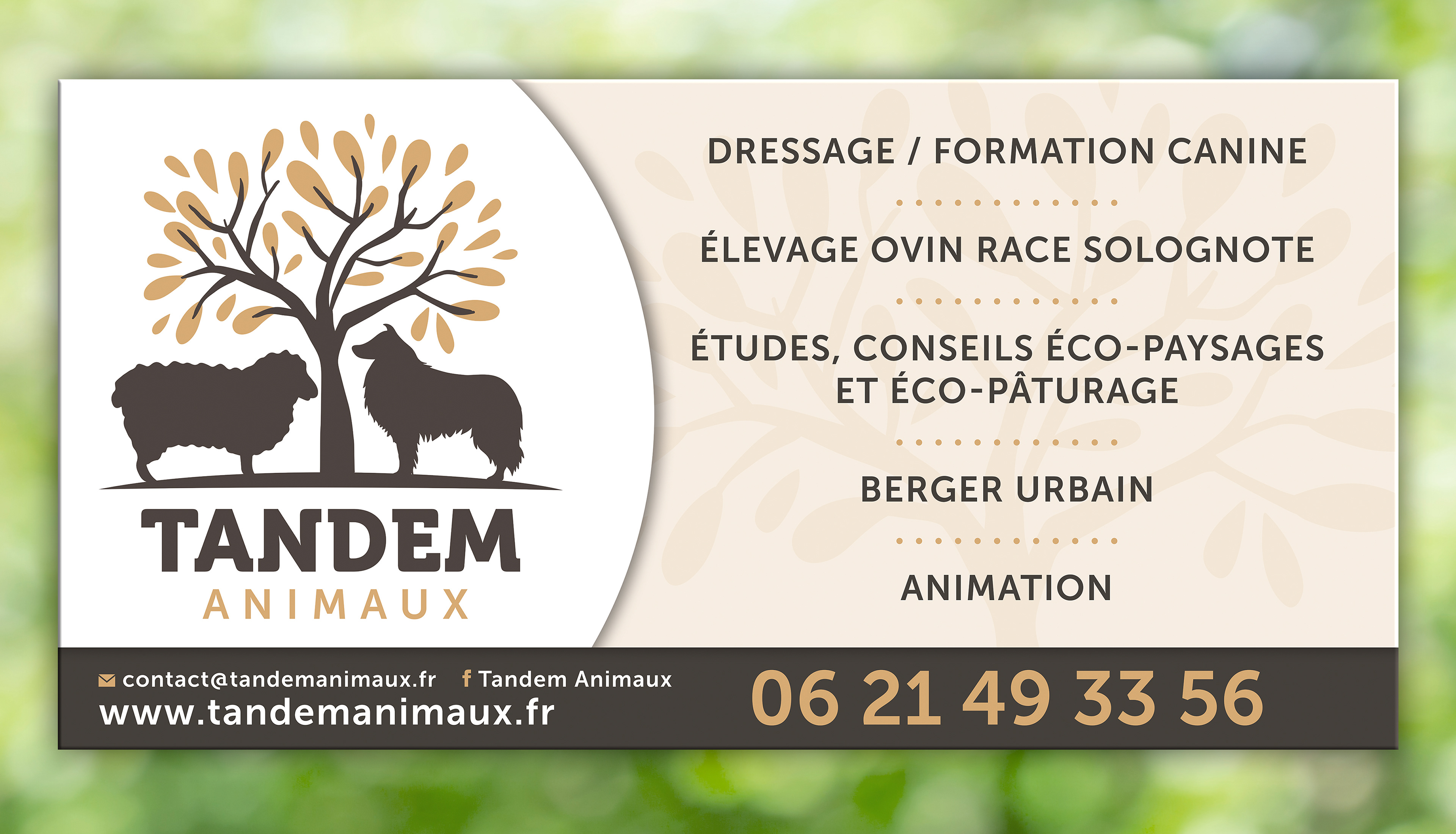 Panneau Alu - Tandem Animaux.