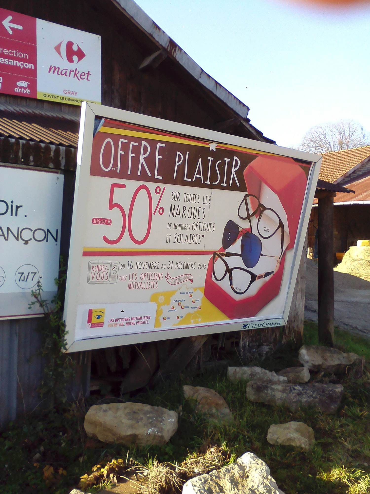 Affichage urbain Les Opticiens Mutualistes (Ecouter Voir)