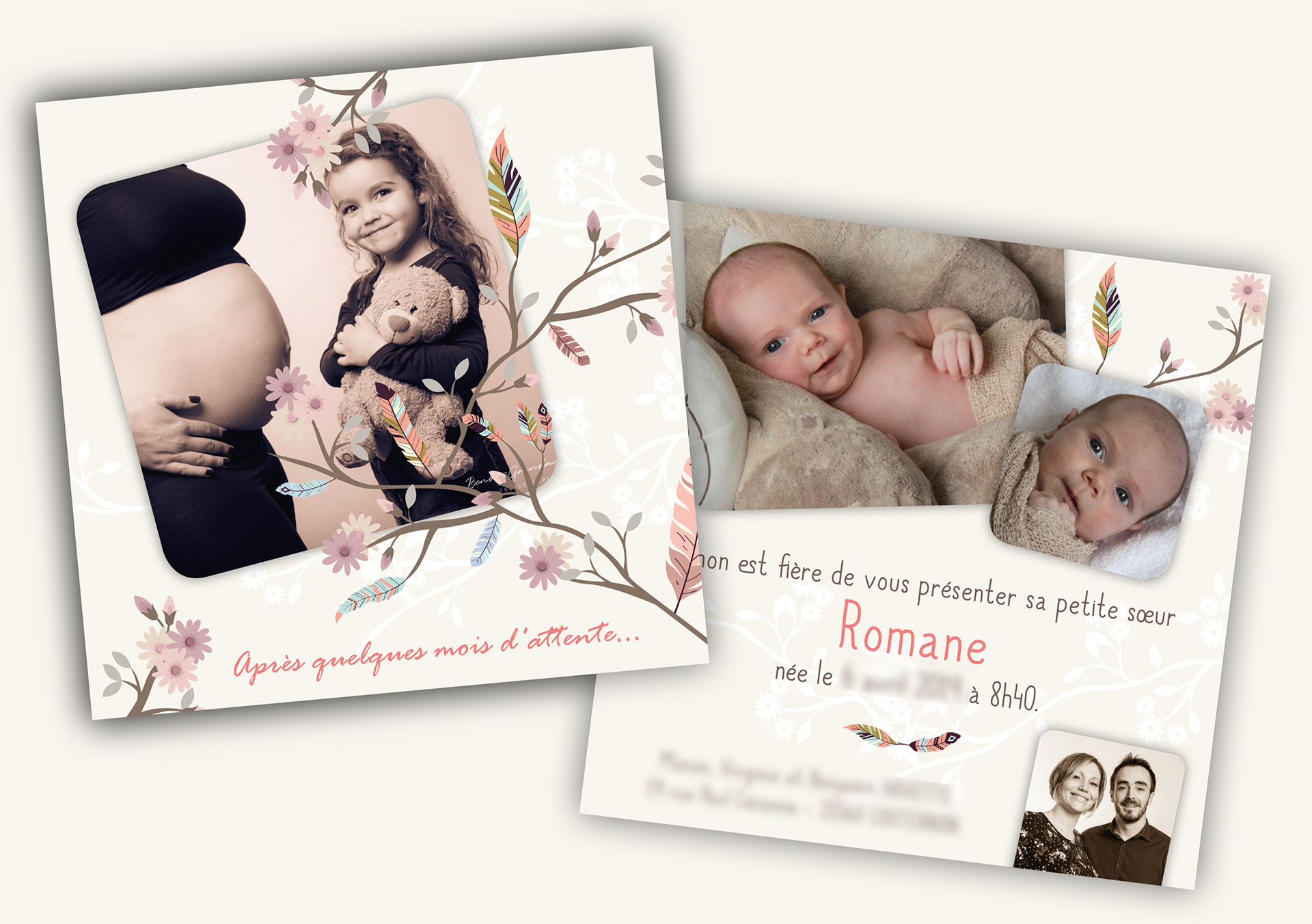 Faire-Part de naissance personnalisé.