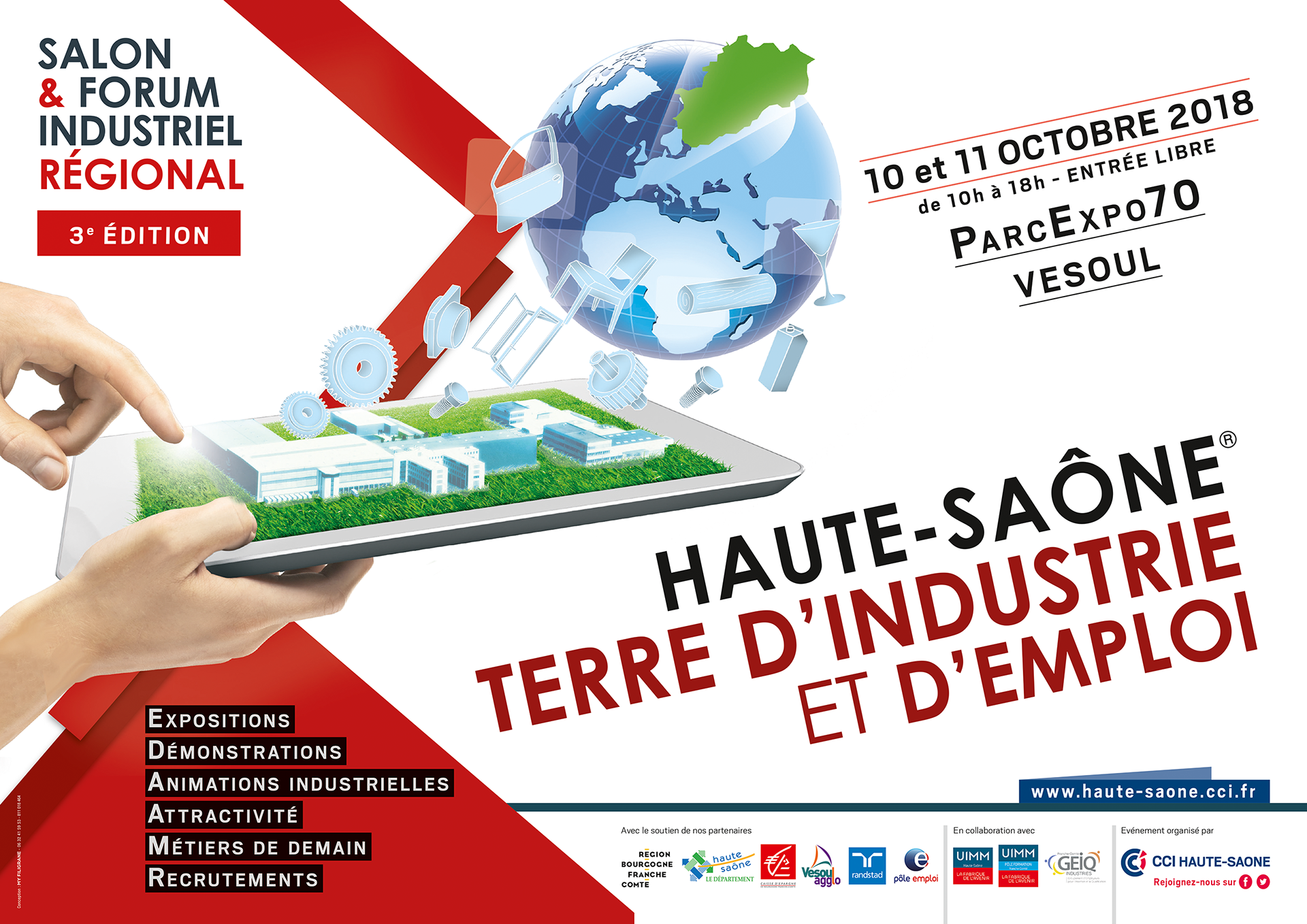 Affichage urbain Salon Haute-Saône Terre d'Industrie et d'Emploi
