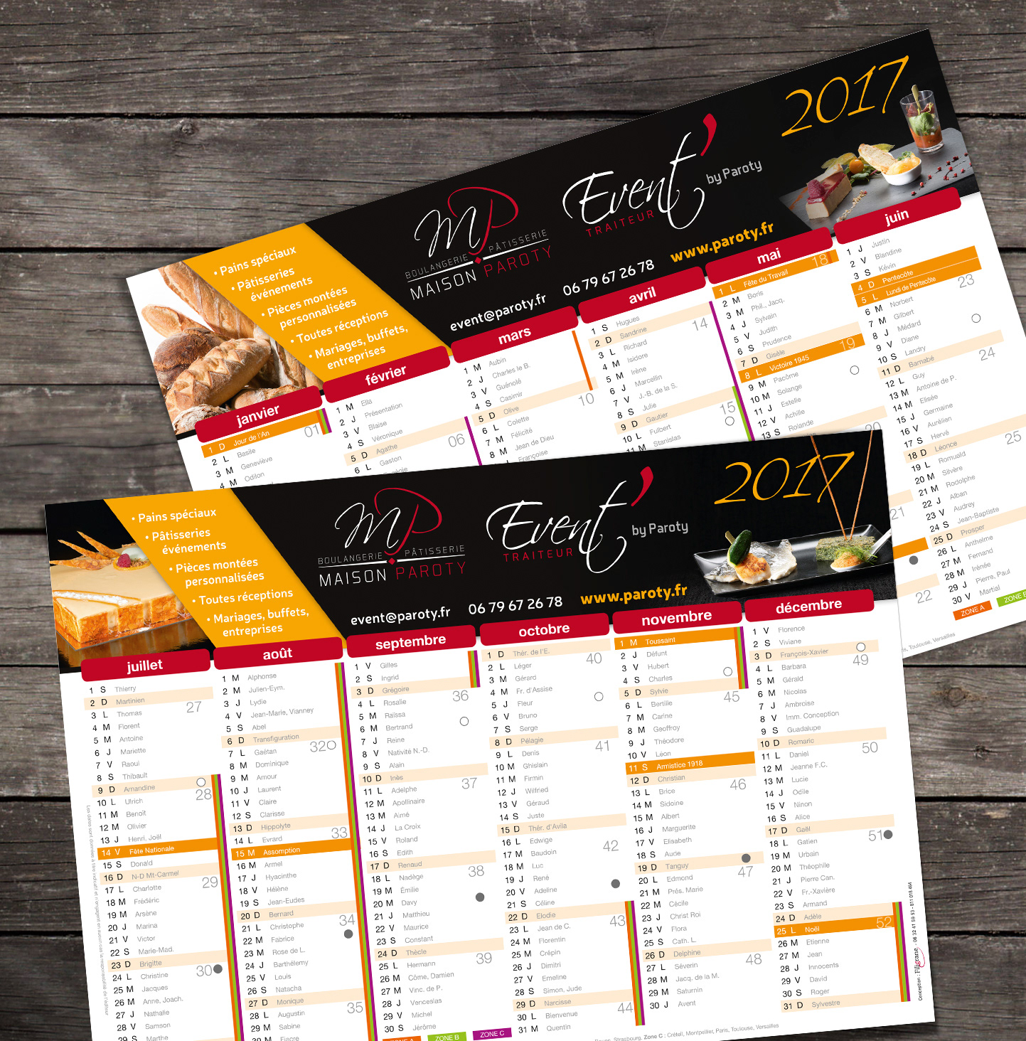 Calendrier souple Maison Paroty.