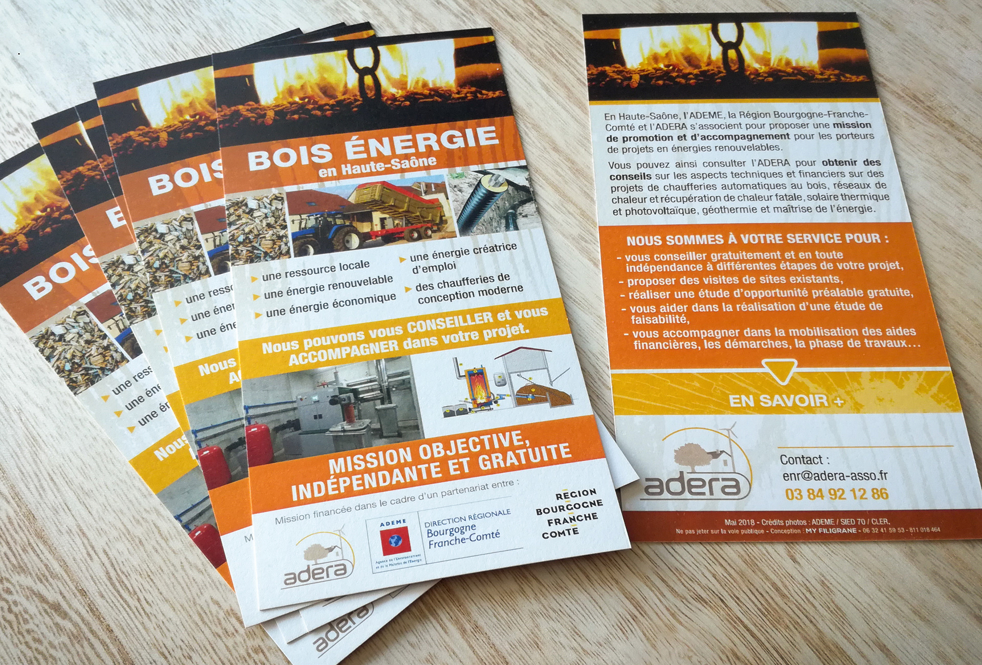 Flyer (tract) bois énergie - ADERA