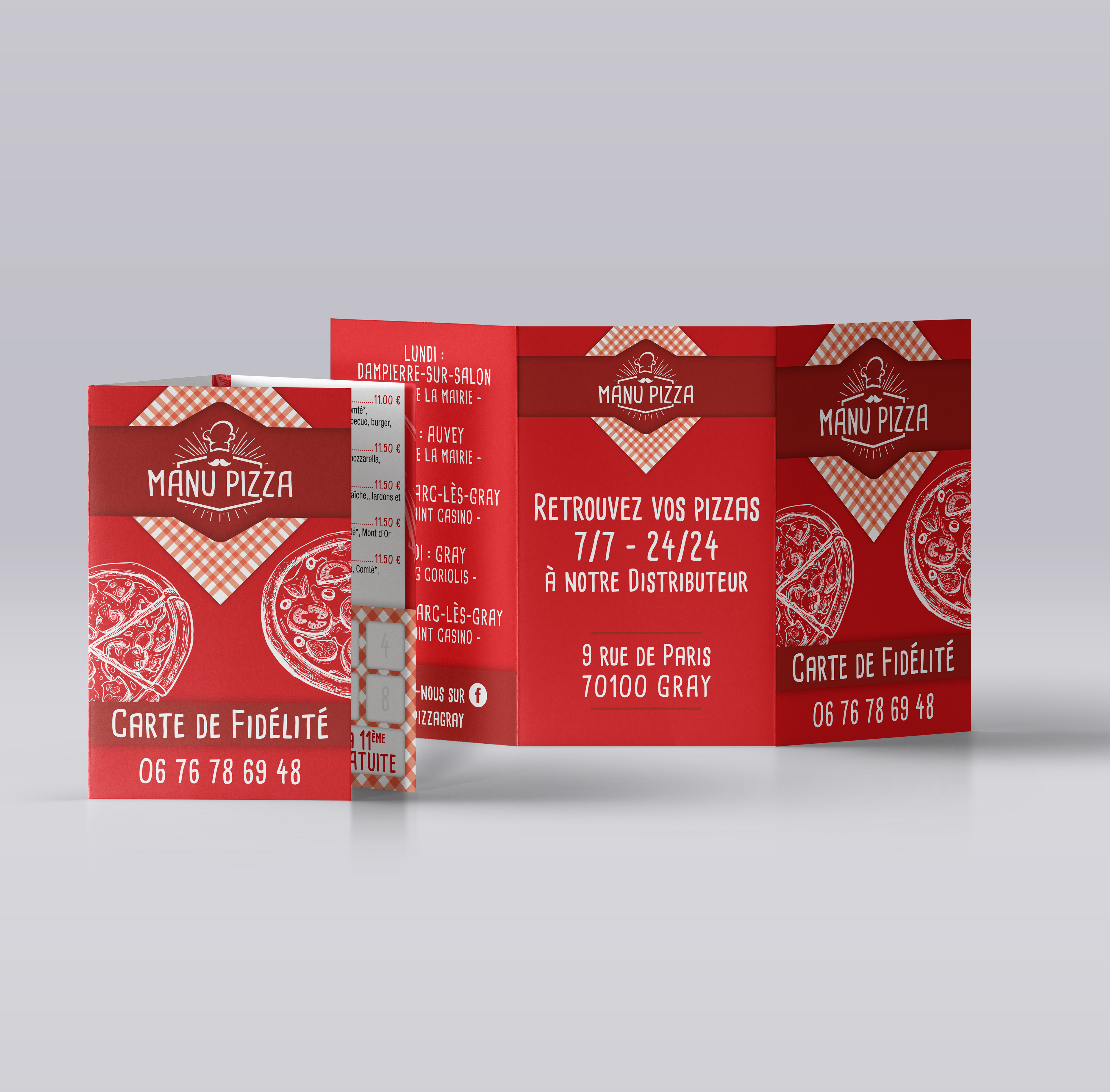 Carte de fidélité Manu Pizza