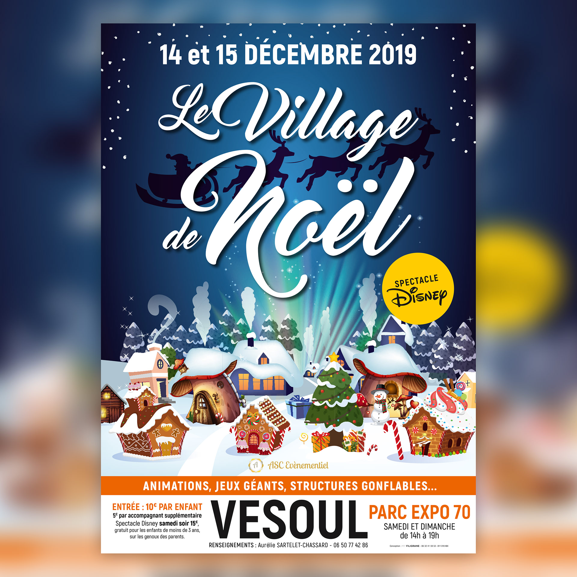 Affiche Village de Noël Vesoul 2019.