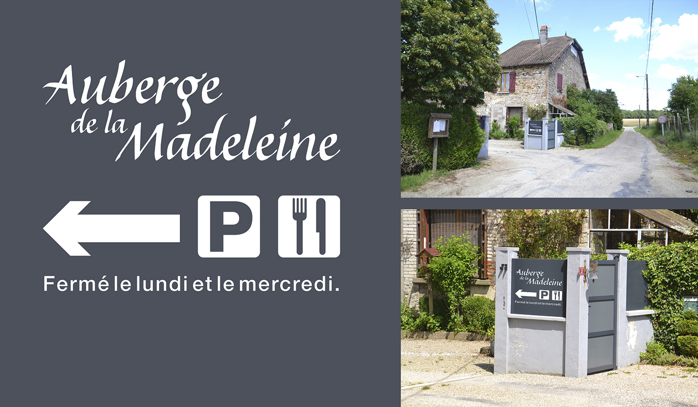 Lettrage Auberge de la Madeleine