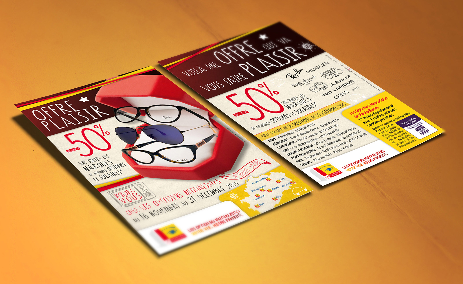 Flyer (tract) Les Opticiens Mutualistes (Ecouter Voir)