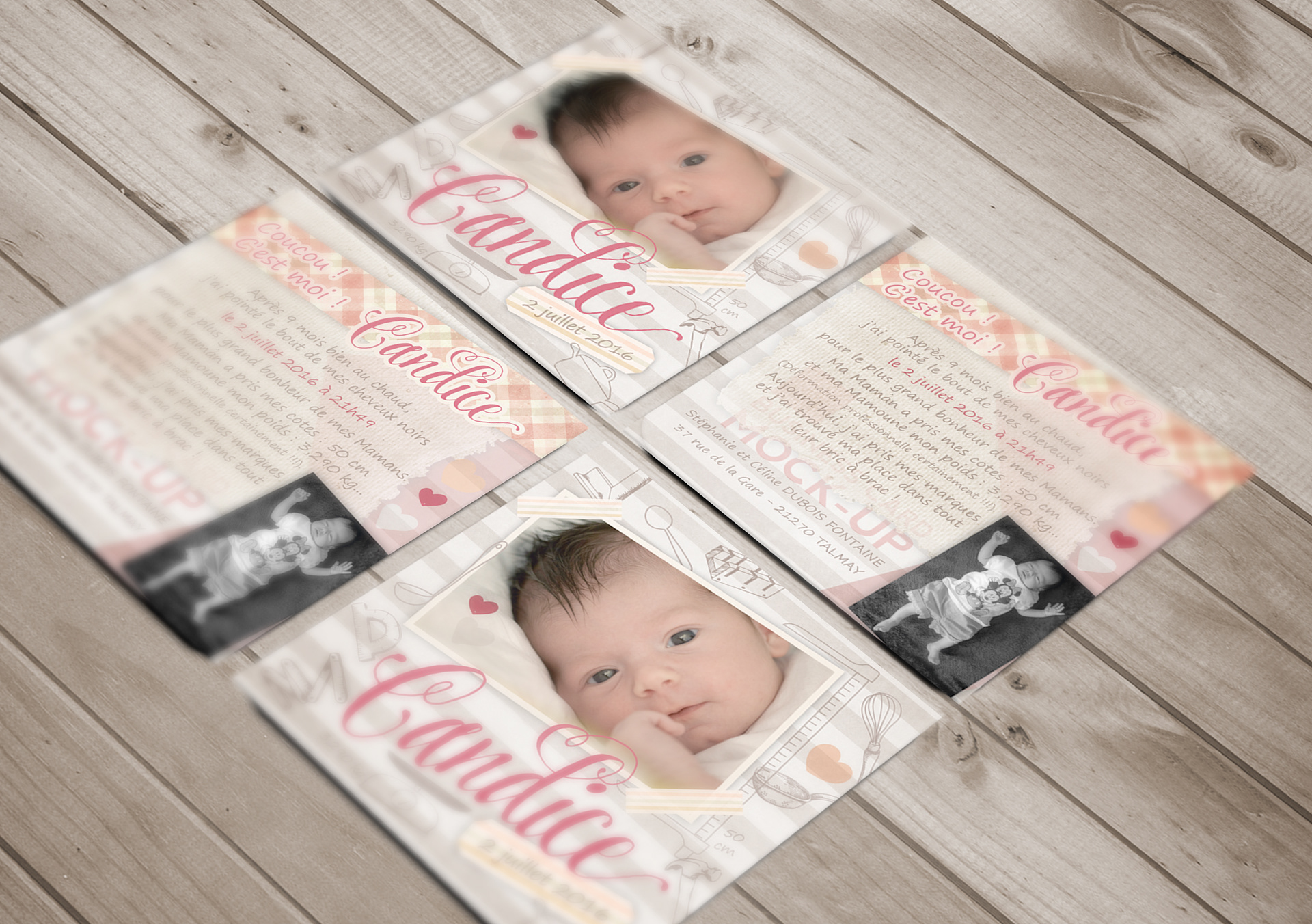 Faire-Part de naissance personnalisé.
