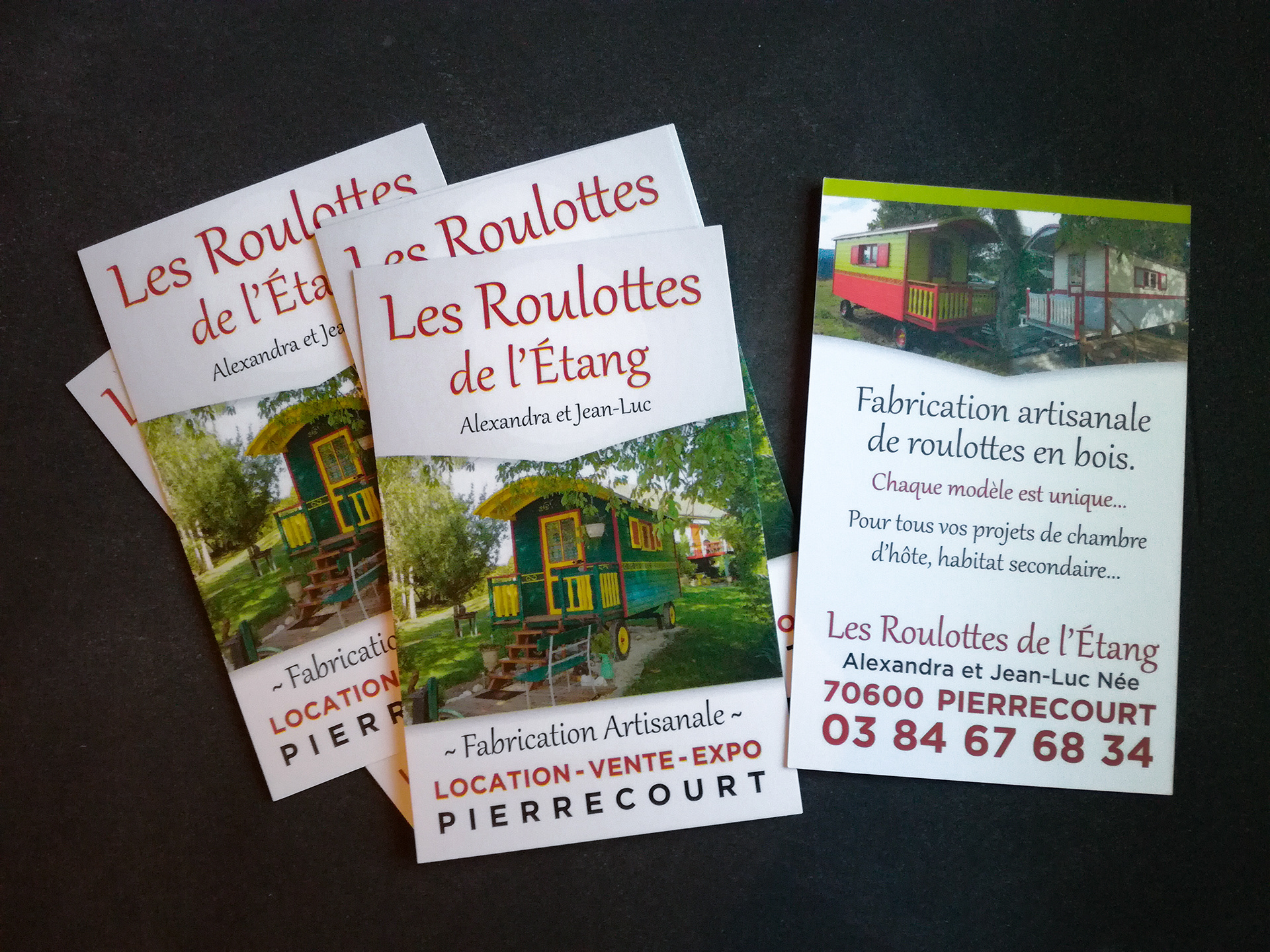 Carte de visite les Roulottes de l'Etang
