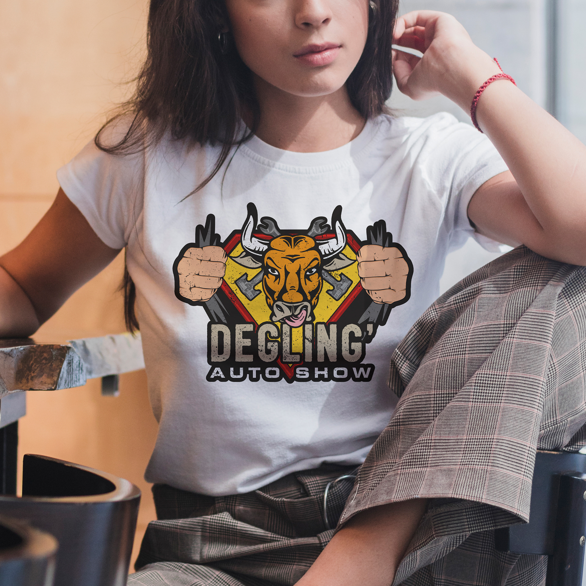 Visuel de tee-shirt pour le Degling Auto Show.