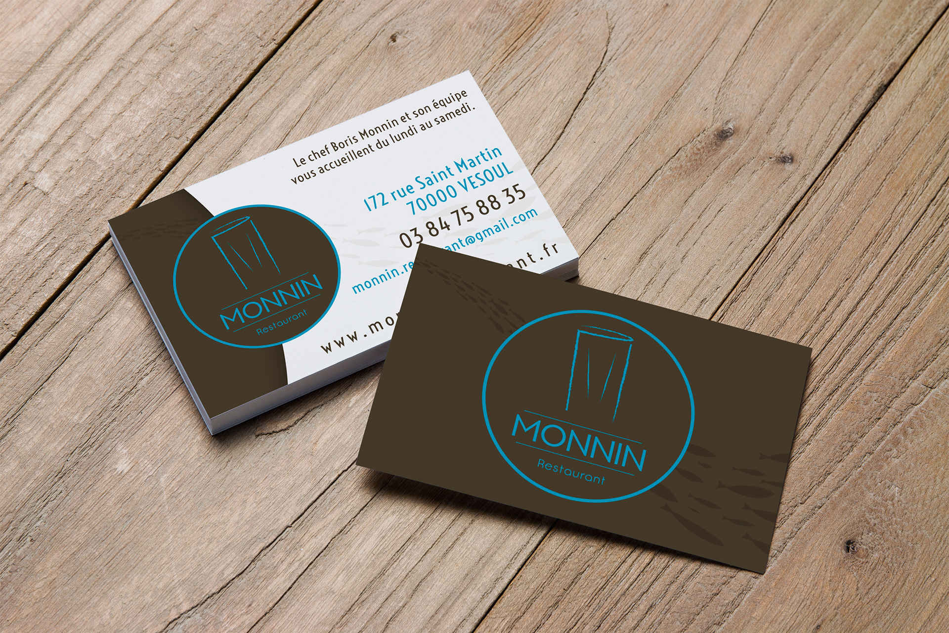 Carte de visite Monnin Restaurant